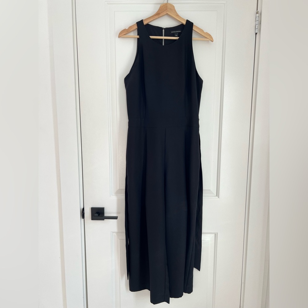 Banana Republic Black Cropped Jumpsuit